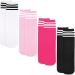 4 Pairs Kids Soccer Socks | Toddler Knee High Tube Socks | Girls Boys 3-6 Years | Black/White, White/Black, Pink/White, Rose/White - Buy Online on SooperMarket.com