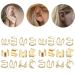 24 Pcs Gold Hair Braids Dreadlock Non-Piercing Ear Clip Beard Beads Cuffs for Women Men - Hair Accessories & Styling Jewelry Tools - Buy Online on SooperMarket.com