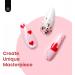 Beetles Gel Nail Polish Set - 6 Colors Pink Rose Red Glitter Kit | Fall in Love Collection for Women | Valentine's Day Nails Gifts - Buy Online on SooperMarket.com