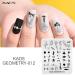KADS 5pcs Nail Stamp Plates Set - Unique Irregular Geometry Patterns for Nails Art Stamping - Buy Online on SooperMarket.com