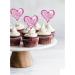24pcs valentine's day cupcake toppers valentine's day cake decorations (Heart) - Buy Online on SooperMarket.com
