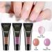 3 Colors UV Gel Nail Extension Builder Gel - Nude, Rose Pink, Clear - Buy Online on SooperMarket.com