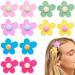Bmobuo Flower Hair Clips for Girls Women 12Pcs  Colorful Daisy Flower Snap Hair Clips Cute Small Hair Clips for Girls Women Y2K Hair Accessories Hair Pins Barrettes