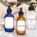 Bumobum 1 oz Clear Glass Eye Dropper Bottles for Essential Oils - 3 Pack with Labels and Funnel - Tincture Bottle 30 ml - Measured Dropper Included - Buy Online on SooperMarket.com