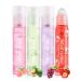 Aaiffey Hydrating Plumping Lip Oil Fruit-Flavored Roll-on Lip Glow Oil Primer Moisturizing Lip Balm Kit Clear Lip Gloss Lip Care 4 Pcs 4pcs