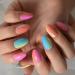 Buy Shiny Colorful Press On Nails | Ombr Rainbow Fake Nails Set - 24pcs Medium Size - Buy Online on SooperMarket.com