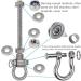 Dakzhou 4 Heavy Duty Bearing Swing Hanger (10mm) - 180 Swing, 1500 LB Capacity - Anti-Rust, Wood Beam, Yoga Swing Hammock Chair - Buy Online on SooperMarket.com