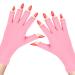 Subay UV Gloves for Nail Lamp Professional UPF50+ UV Protection Gloves for Manicures Nail Art Fingerless Gloves That Shield Skin from The Sun and Nail Lamp Pink