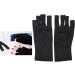 U V Gloves 1 Pair Nail Art Skin Care Fingerless Gloves Protect Hands from Outdoor Sun U V Light Harm(Black) - Buy Online on SooperMarket.com