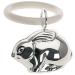 Silver jug children's rattles with bite ring hare L 7 cm Premium silver plated plated noble silver -plated in top art.Completed to give away with a chic gift packaging