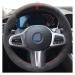 Steering Wheel Protection For M G30 G31 G32 G20 G21 G11 G12 G14 G15 G16 For X3 G01 For X4 G02 For X5 G05 For X7 G07 Car Steering Wheel Leather Cover Wheel Sleeve Protector (Size : 7)