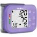 Blood Pressure Machine,Wrist Blood Pressure Monitor Digital Automatic BP Cuff Monitors Purple with Irregular Heartbeat Detection Large Display 120 Memories 5.3"-8.5" Adjustable Cuff for Home Use