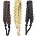 Braid Headband 5 Strands Synthetic Hair Braided Headband Chunky & Wide Plaited Braid Hair Band Adjustable Elastic Stretch Hairpiece for Girls (Style 3) - Buy Online on SooperMarket.com