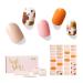 NAILOG Semi Cured Gel Nail Strips 34 pcs Salon-Quality Gel Nail Stickers Long Lasting Nail Wraps for Women with Soft Gel Finish Christmas New Year Design Waltz of The Flowers