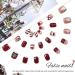 Christmas False Nails Set - Red Nude Snowflakes Xmas Press On Nails for Women (24pcs) - Buy Online on SooperMarket.com