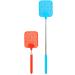 Olakin fly clap 2 pieces insect clap pull -out clapping flyer for flies mosquitoes and insects Pest Control (red blue) red blue