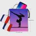 Purple Pink Gymnastics Grip Bag - Adjustable Water Resistant Girl Gymnastic Bag 9.25 x 12 - Buy Online on SooperMarket.com