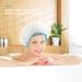 mikimini X-Large White Shower Cap for Long Hair - 12 inch Waterproof Washable Hair Cap for Women and Girls - Super Cute and Extra Large (Pack of 1) - Buy Online on SooperMarket.com