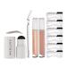 MADLUVV Patented 1-Step Eyebrow Stamp Stencil Kit + Rich Lip Nude Pink Lip Kit Bundle (Soft Brown)
