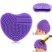 Silicone gloves brush accessories heart shape silicone makeup brush detergent brush for cosmetic washing(Black) - Buy Online on SooperMarket.com