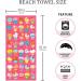 Auxory 30x60 Microfiber Beach Towel for Travel - Quick Dry, Sand Proof, Super Absorbent - Ice Cream Design - Ideal for Swimmers, Men, Women, Kids - Buy Online on SooperMarket.com