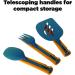 Jetboil Jetset Stowable Camping Utensil Set - Grey/Orange | Lightweight & Compact - Buy Online on SooperMarket.com