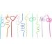 Ieegkit Children's Curly Party Straws Crazy Party Straw Curling Novel Straws for Party Bag fillings 36 Pieces - Buy Online on SooperMarket.com