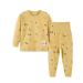 YANWANG 100% Cotton Baby Boys Girls Pajamas Set Long Sleeve Sleepwear(6M-5Years) 1-2 Years Yellow-tree