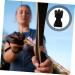 Anneome Archery Finger Stall Mittens Bow and Finger Glove Three Finger Archery Gloves Leather Gloves Archery Equipment Portable Shooting Glove Wear-resistant Archery Equipment Black Major 20x10cm Black - Buy Online on SooperMarket.com