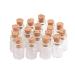 Jarvials 50pcs 0.5ml Glass Bottles Transparent with Cork Hanging Bottles Mini Glass Bottles Essential Oils etc. (0.5ml)