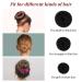 Donut Hair Bun Maker Set - 3 Ring Style Bun Makers + 20 Large Bobby Pins - Black C-Black - Buy Online on SooperMarket.com