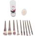 Synthetic Makeup Brushes 9 Piece Brush Set Foundation Powder Concealers Eyeshadow Brushes Mini with Storage Box for Travel - Buy Online on SooperMarket.com