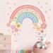 Wondever Large Rainbow Wall Decals - Colorful Boho Flower Peel and Stick Art Stickers for Girls Bedroom, Kids Room, Baby Nursery - Buy Online on SooperMarket.com