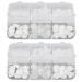 Nail Charms Nail Art Decorations 2 Boxes Nail Art Decorations Delicate Compact White Rose Camellia Nail Art Rhinestones for Girls