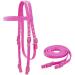 Tahoe Tack Double Layer Nylon Headstall with Reins - Pink Full Size - Buy Online on SooperMarket.com