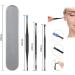 Vicloon Ear Wax Removal 7pcs Ear Cleaning Kit Ear Pick Ear Tools Set with Storage Box and Brush New Turbofan Structure Ear Cleaner Ear Wax Remover with One-Piece Earsafe Design for Adult and Kid black - Buy Online on SooperMarket.com