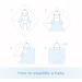 Baby Swaddle Wrap Blanket | Newborn Cotton Swaddling Sleeping Bag 0-3 Months (Ladders Blue) - Buy Online on SooperMarket.com