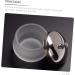 Healeved Nail Art Crystal Cup Decorative Monomer Dish Liquid Containers Manicure Tool Dappen Dish with Lid Nail Art Cleaning Tool Glass Cleaning Cup Stainless Steel Mixing Cup Carved - Buy Online on SooperMarket.com