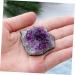 PRETYZOOM Purple Ornament 2pcs Amethyst Cluster Chips Rock Amethyst Gravel Geode Natural Crystal Adornment Irregular Fluorite - Buy Online on SooperMarket.com