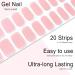 Foyute Semi Cured Gel Nail Strips 20 Pcs Soft Self-Adhesive Gel Nail Polish Wraps Sticker for Salon-Quality Manicure Set Long Lasting Easy to Apply & Remove Nail File & Wooden Stick (Pink B) - Buy Online on SooperMarket.com