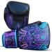 Buddha Fight Wear Fantasy Luzbel Boxing Gloves - 14oz Blue - Muay Thai & Kickboxing - High-Quality Synthetic Leather Odor-Inhibiting Reinforced Seams Unique Designs - Buy Online on SooperMarket.com