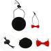 POPETPOP Guinea Pig Outfit Hamster Hat and Bowtie Set - Small Animal Costume for Parties and Festivals - Perfect for Rats, Sugar Gliders, Rabbits, Chinchillas, Ferrets, and Cats - Black - Buy Online on SooperMarket.com