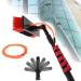 12-36 Foot (Long Reach) Photovoltaic Panels Cleaning Brush & Pole with 20m Hose Water Fed Pole Kit Outdoor Window Glass Cleaning Tool 35cm Brush Head 11M/36FT