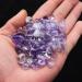 Natural Crystals and Stones 100g Stone Natural Amethyst Gravel Rock Crystal Quartz Polished Stone Specimen Degaussing Stone for Decoration Gift