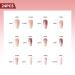 LUVADEYO 24 PCs Pink Coffin Sequins Fake Nails | Medium Length Press-On Nails with Bling Gradient & Rhinestone Design - Gorgeous Full Cover False Nails - Buy Online on SooperMarket.com