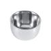 Agatige Shaving Bowl Double-layer Stainless Steel Mens Shaving Lather Bowl for Barber Shops