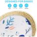 Buy Aolso Baby Mattress Clamping Sheet - 2 Pack Bassinet Cover 84x41cm | Fitted Polyester Stroller Bed Sheet in White/Blue - International Shipping Available - Buy Online on SooperMarket.com