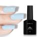 TOMICCA Gel Nail Polish- Baby Blue Gel Nail Polish UV/LED Soak-Off Sky Blue Gel Polish Long Lasting Nail Art Starter Manicure Salon DIY at Home F-baby blue
