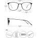 Koosufa Classic Retro Glasses Frames for Men & Women - Ultra Light Thin Panto Nerd Glasses with Case - Stylish TR90 Black Frames - Buy Online on SooperMarket.com