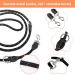 Anevios Adjustable Reflective Dog Leash 3m - Multifunctional Double Linen Nylon with 2 Carabiner Hooks & 3 Rings for Large & Medium Dogs | International Shipping Available - Buy Online on SooperMarket.com